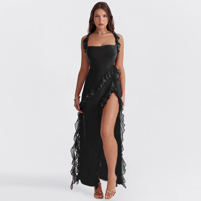 Salomé Robe Maxi Avec Volants