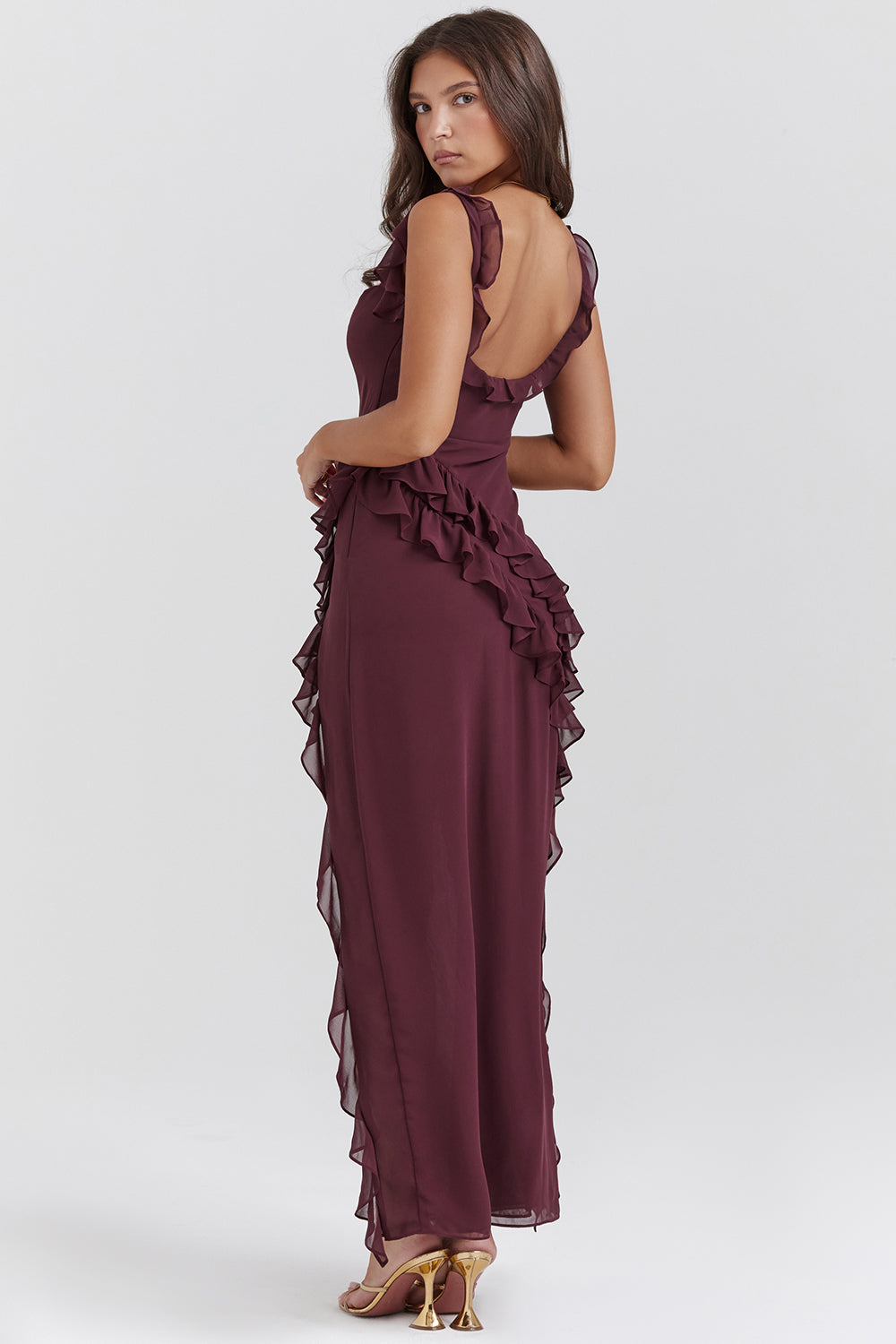 Salomé Robe Maxi Avec Volants