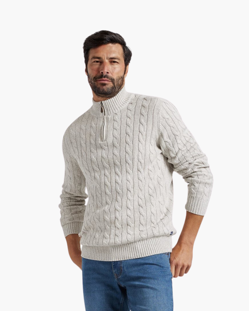 Vianney | Pull Zippé à Col Montant