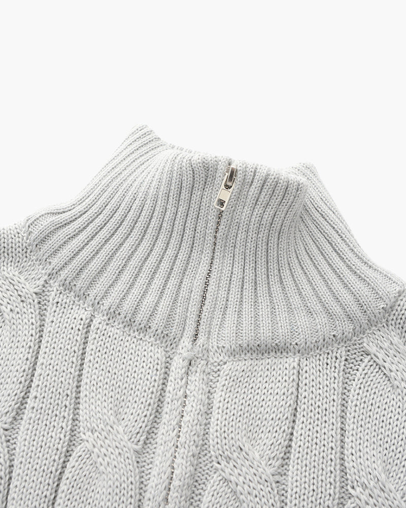 Vianney | Pull Zippé à Col Montant