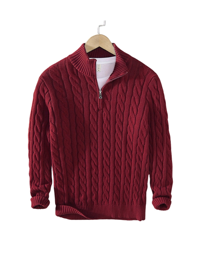 Vianney | Pull Zippé à Col Montant