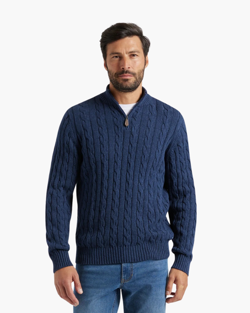 Vianney | Pull Zippé à Col Montant