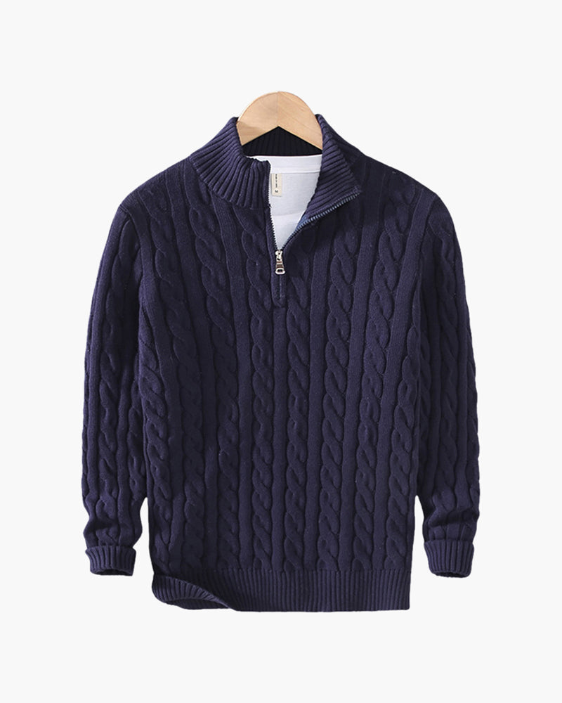 Vianney | Pull Zippé à Col Montant