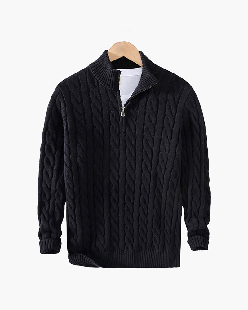 Vianney | Pull Zippé à Col Montant