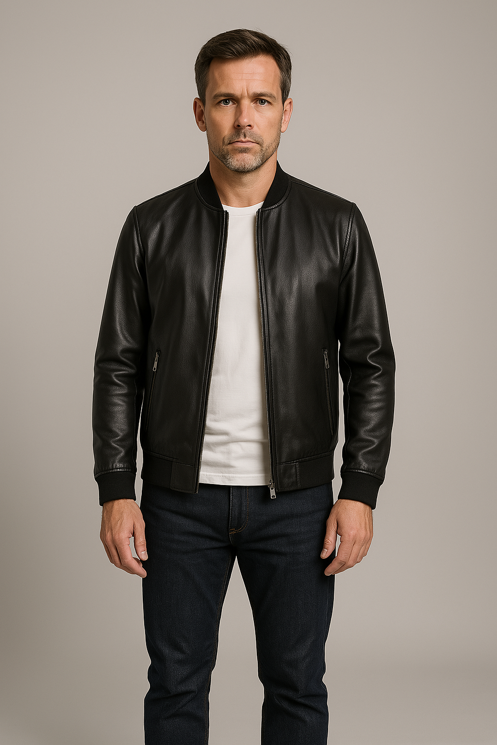 Benoît - Blouson en Cuir Robuste