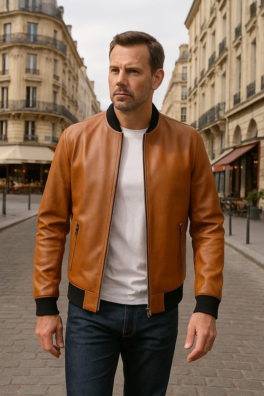 Benoît - Blouson en Cuir Robuste