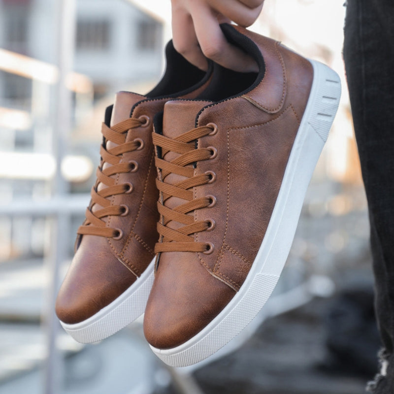 Matteo Baskets en cuir classiques pour hommes