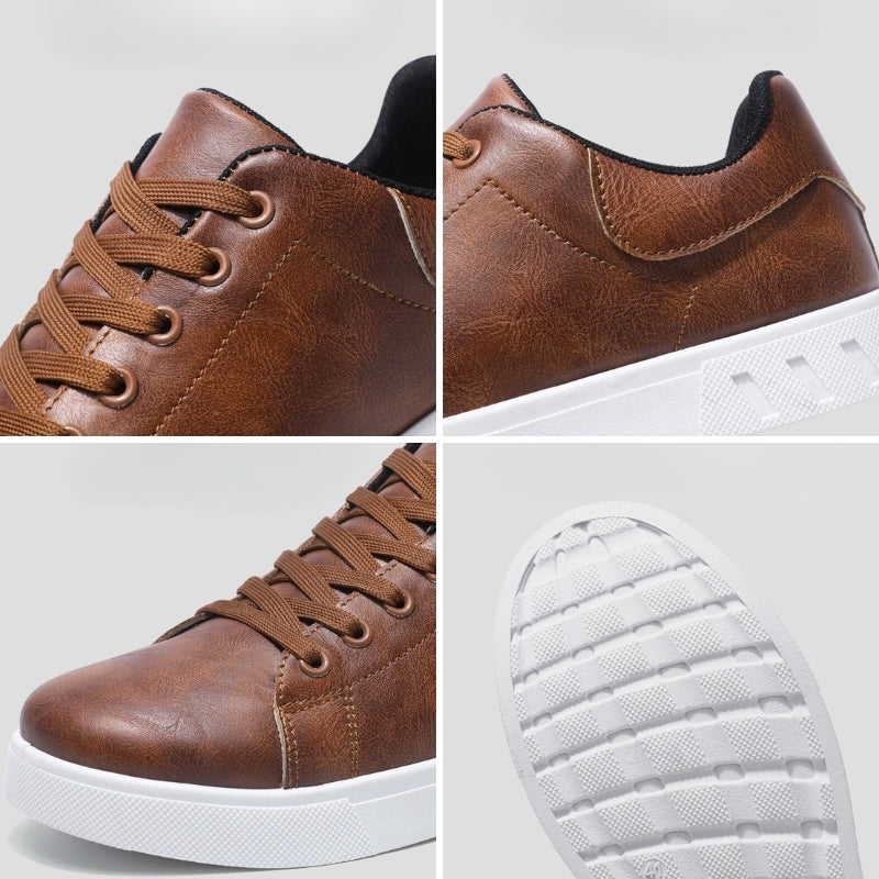 Matteo Baskets en cuir classiques pour hommes