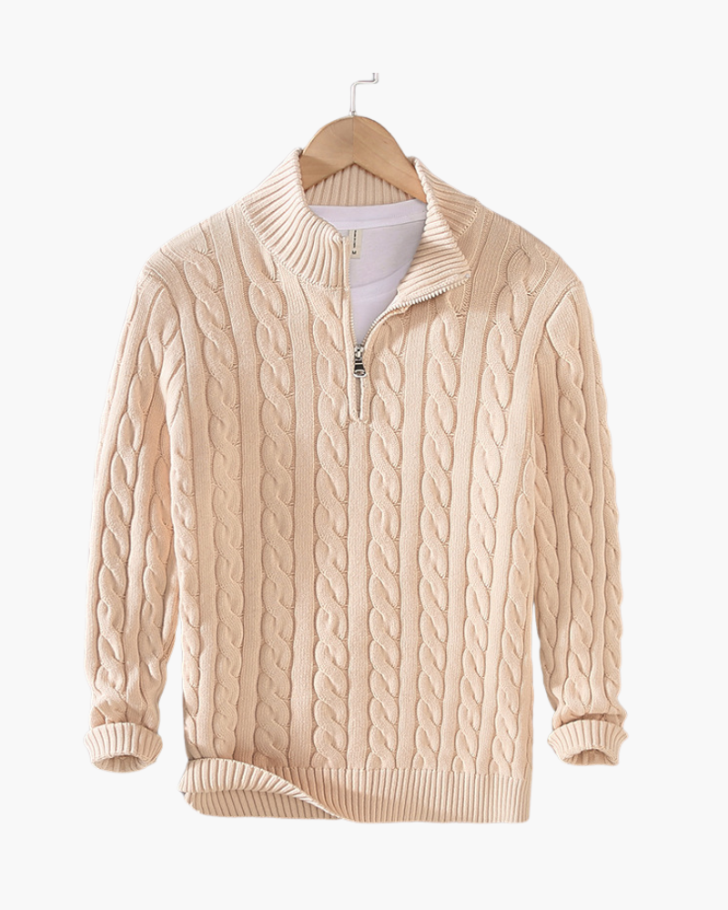 Vianney | Pull Zippé à Col Montant