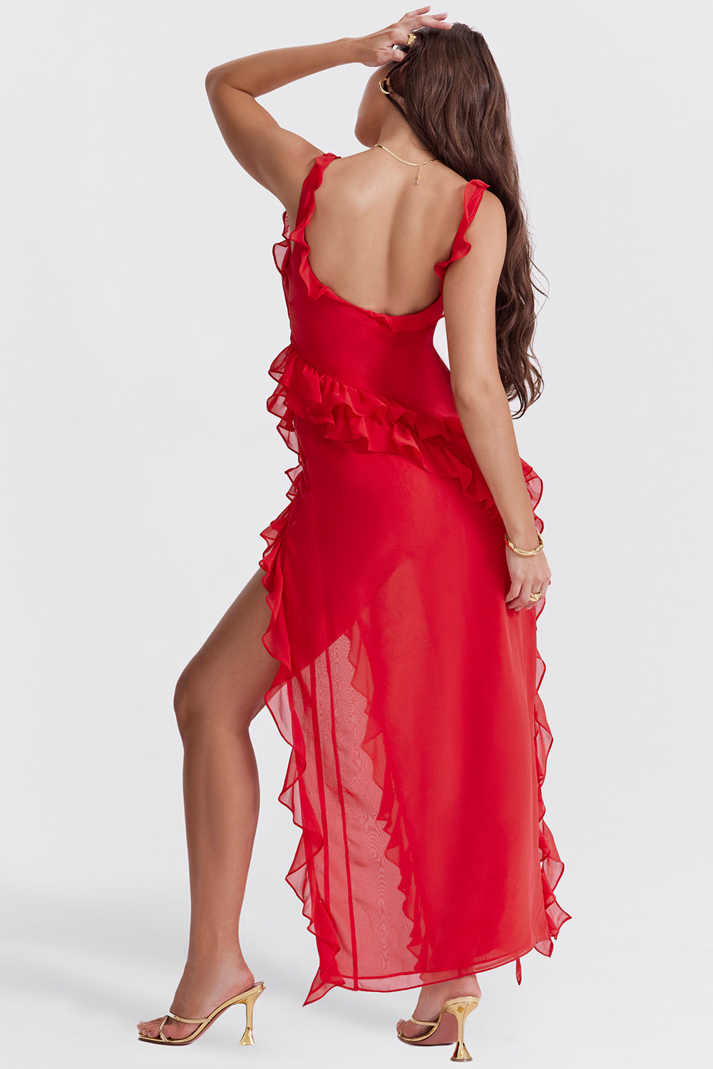 Salomé Robe Maxi Avec Volants