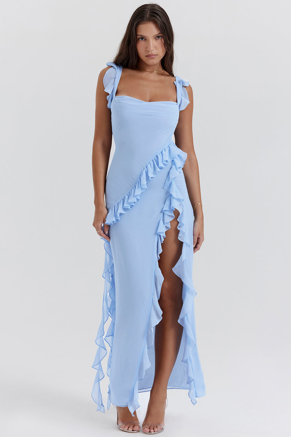 Salomé Robe Maxi Avec Volants