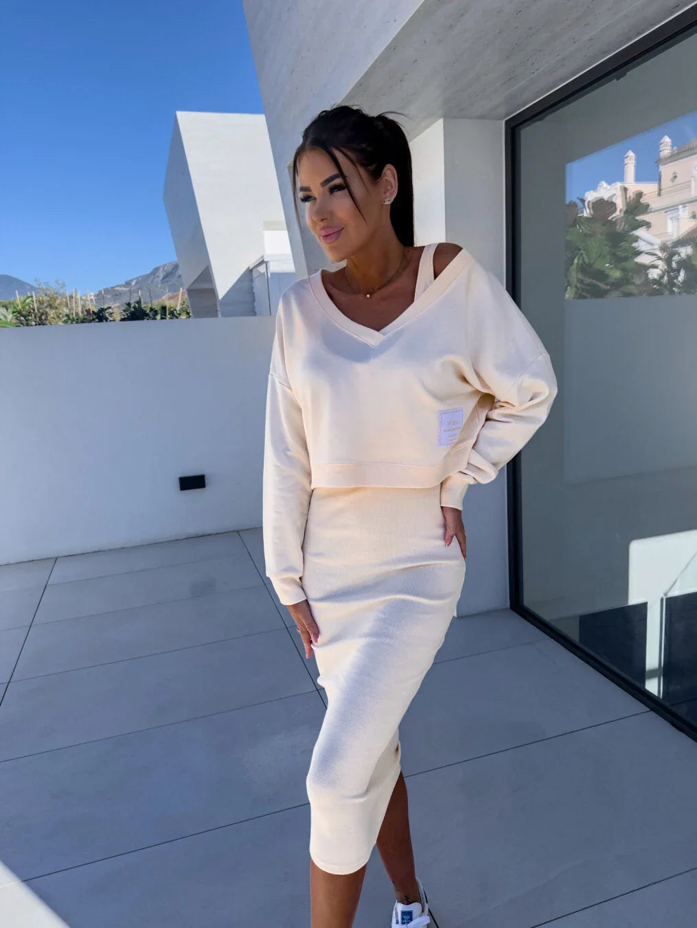 Lily Ensemble décontracté de sweat-shirt et robe