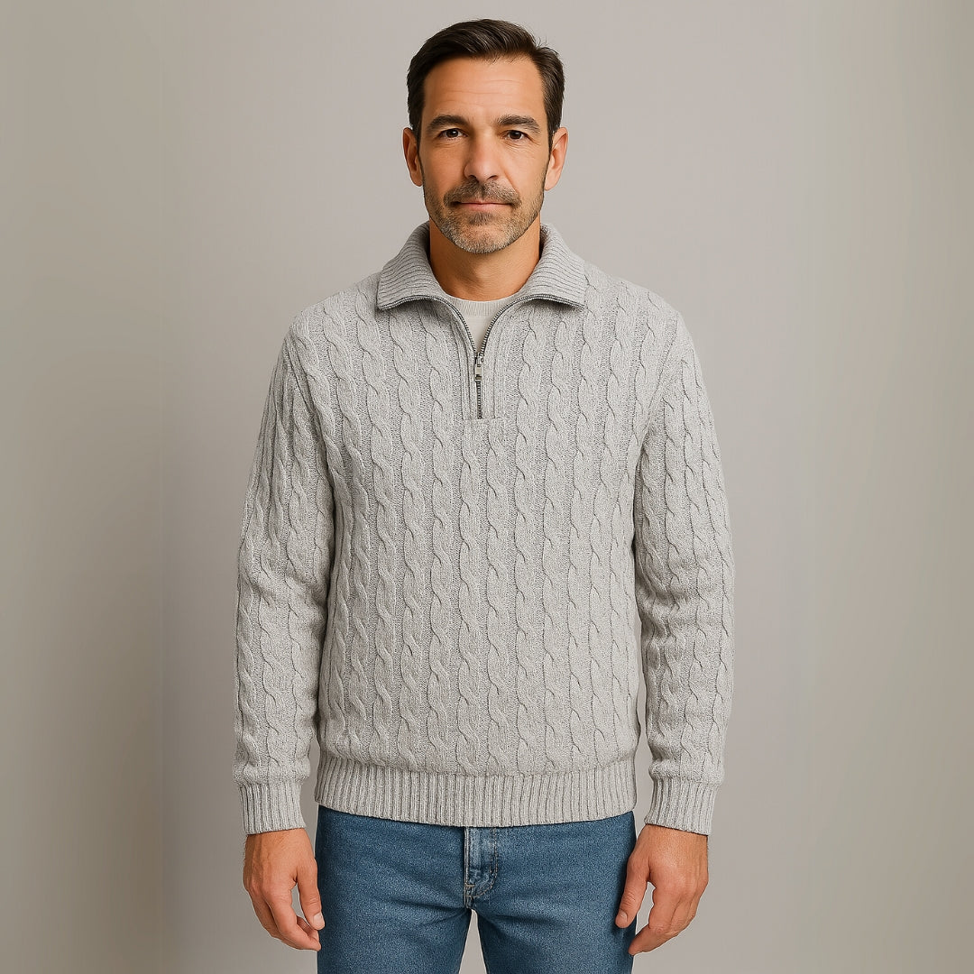 Vianney | Pull Zippé à Col Montant